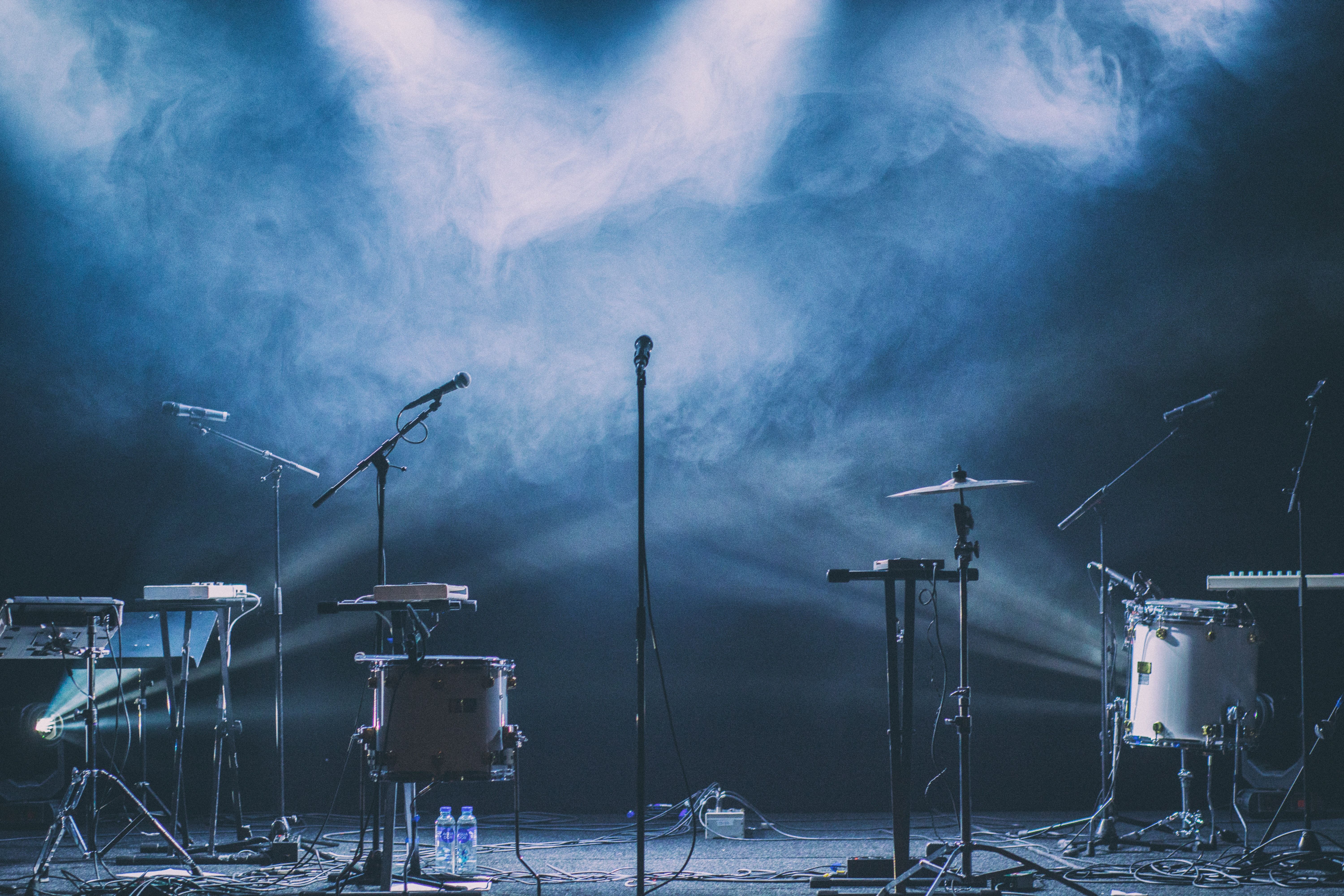 image of music equipment on stage